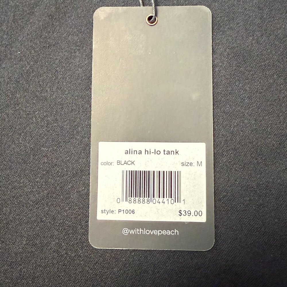 Peach brand NWT Alina Hi-Lo Top Black Modal Blend Size M - Picture 7 of 10